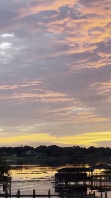 Sunrise over a lake, saved as a good moment